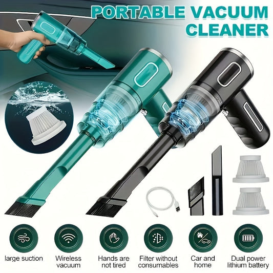 120W Super Strong Wireless Car Vacuum Cleaner -RechargeableHandheld Dust Buster With Cyclone Suction - Effortless, Ultra-PortableAutomotive Cleaning Solution For On-the-Go