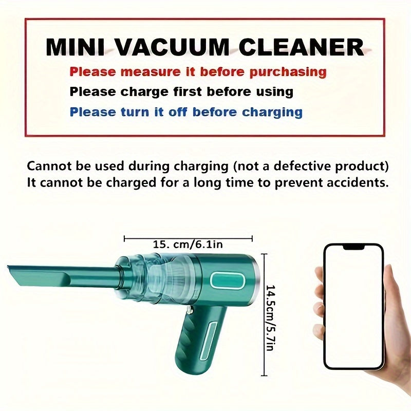 120W Super Strong Wireless Car Vacuum Cleaner -RechargeableHandheld Dust Buster With Cyclone Suction - Effortless, Ultra-PortableAutomotive Cleaning Solution For On-the-Go